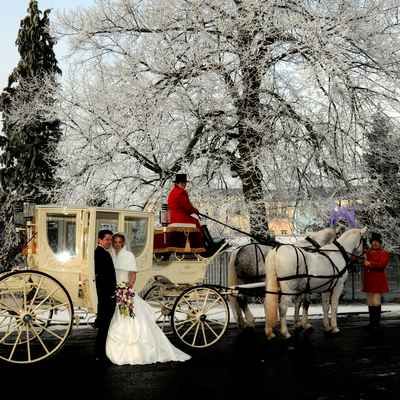 winter wedding transport