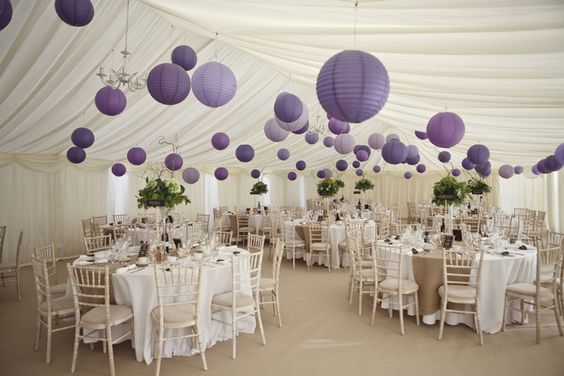 purple wedding decoration